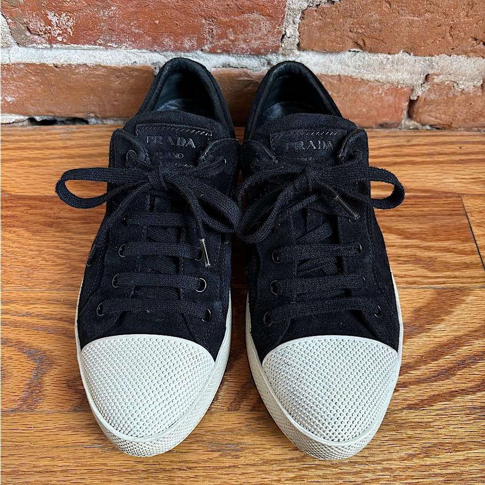 Prada Suede Sneaker, Women size 38, Black